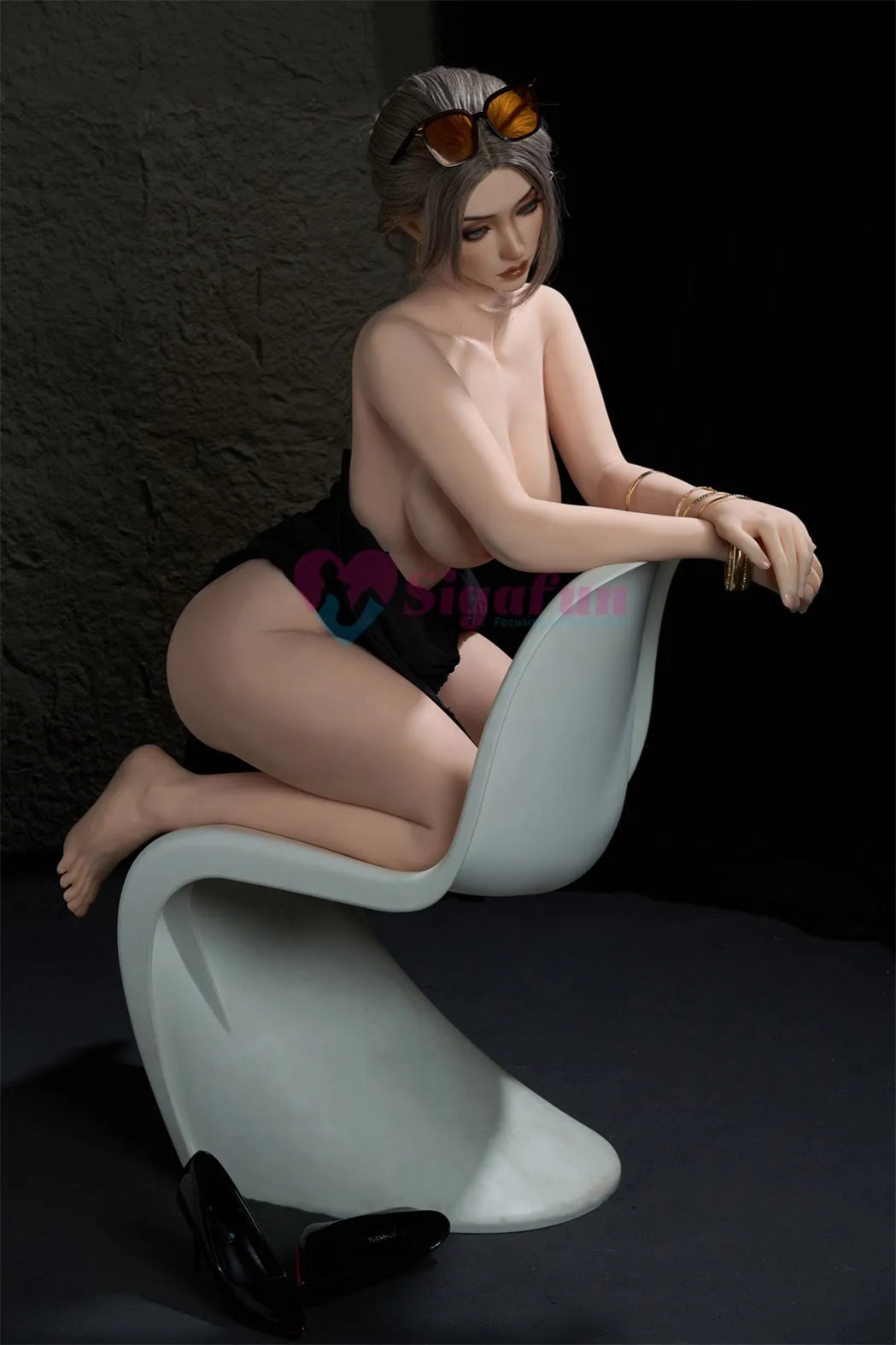 Sigafun | Ethyl 5Ft 5/164cm Flexible Large Breast Silicone Head Sex Doll (US Stock)