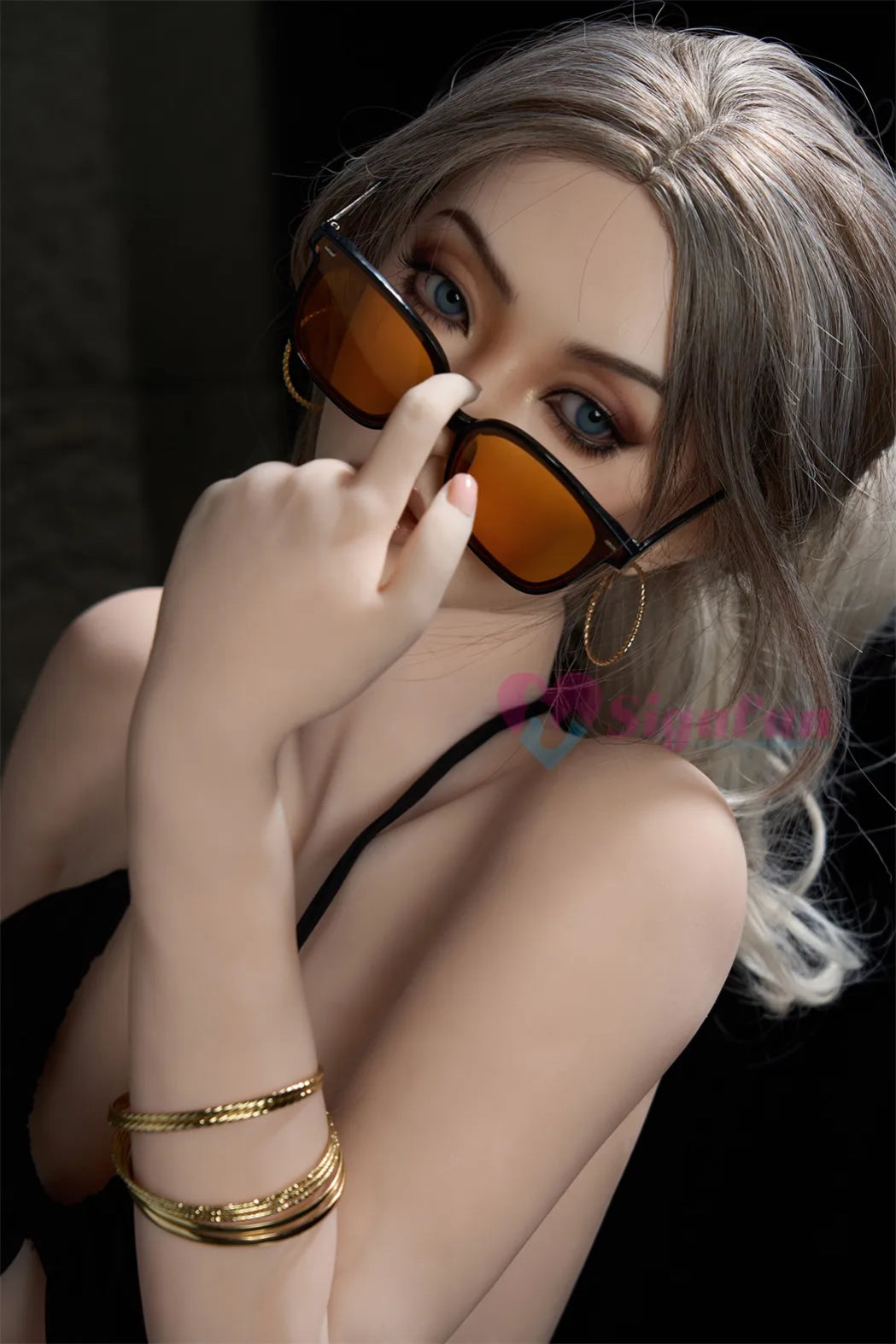 Sigafun | Ethyl 5Ft 5/164cm Flexible Large Breast Silicone Head Sex Doll (US Stock)