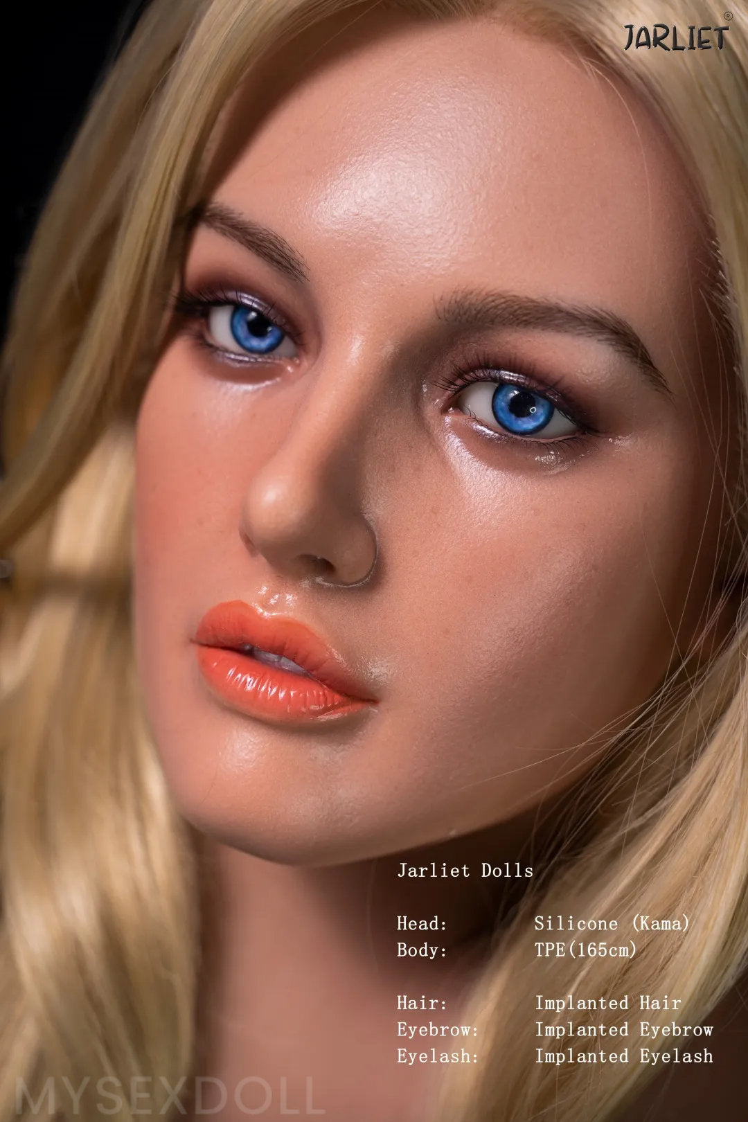 Jarliet | Nicki 5Ft 4/165cm Realistic Large Breast Silicone Head Sex Doll (Customizable)