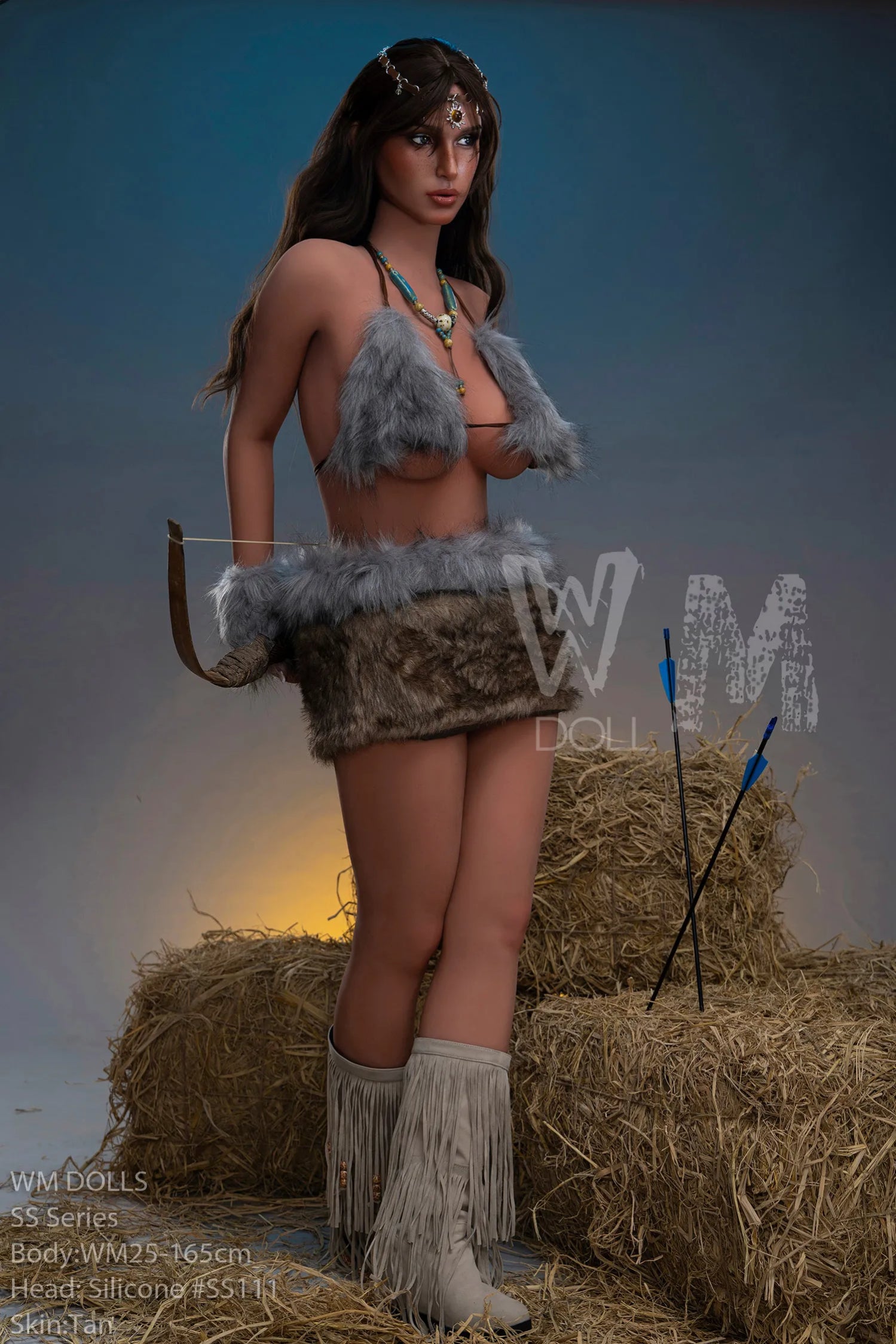 WM | Ludivina 5ft 5/165cm lifelike Large Breast Silicone Head Sex Doll (Customizable)