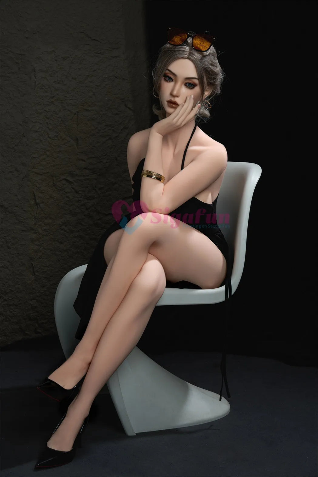 Sigafun | Ethyl 5Ft 5/164cm Flexible Large Breast Silicone Head Sex Doll (US Stock)